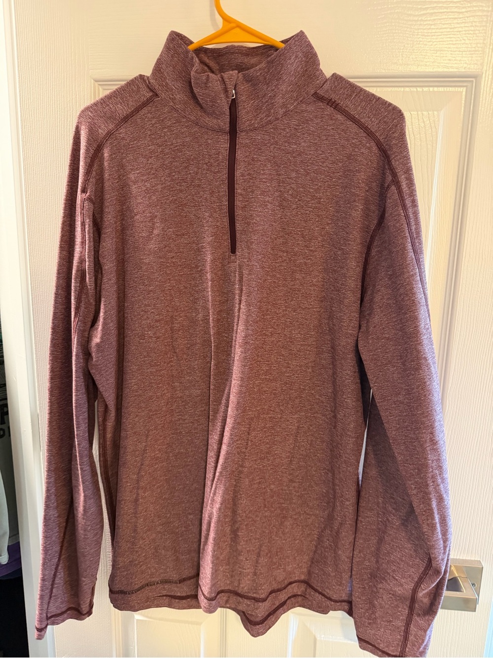 Lululemon Men’s XL Heathered Burgundy Half Zip Pullover